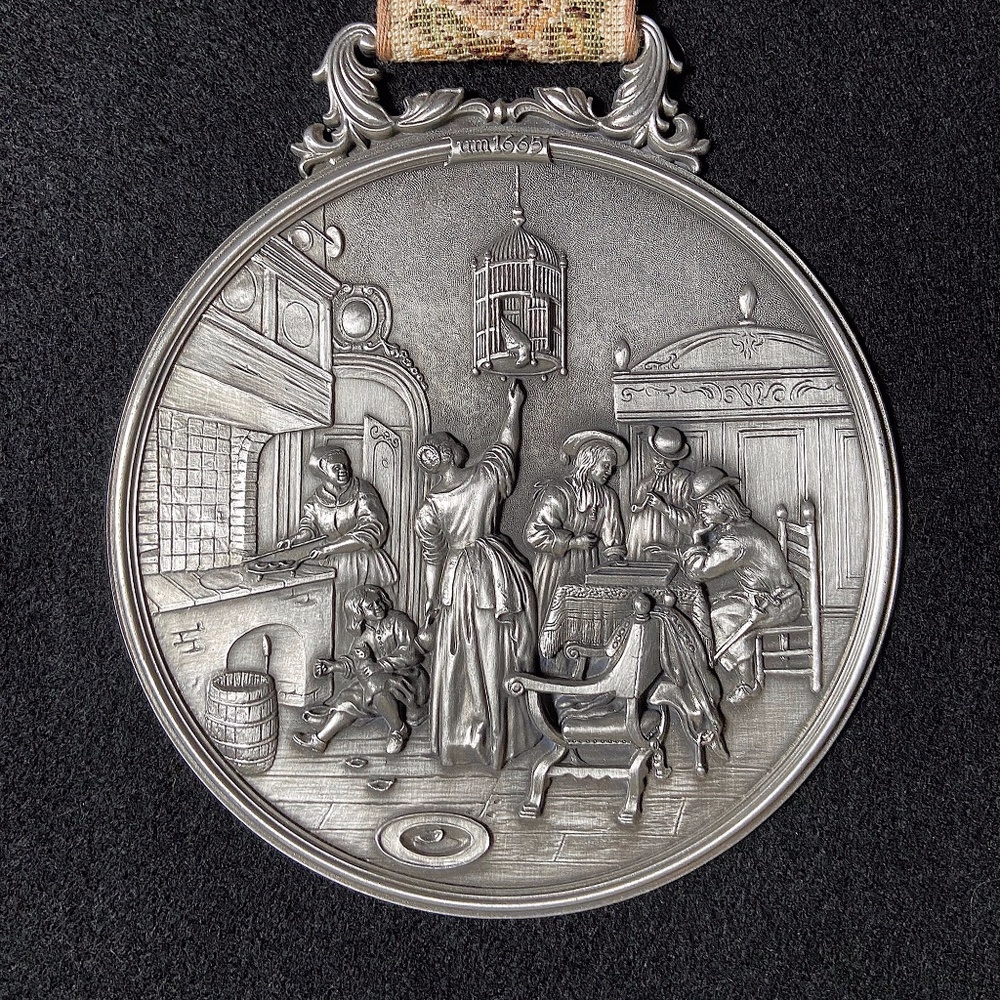 ✳️ Vintage Midcentury WMF Zinn German Pewter Plate | Wall Hanging | Plaque 1665